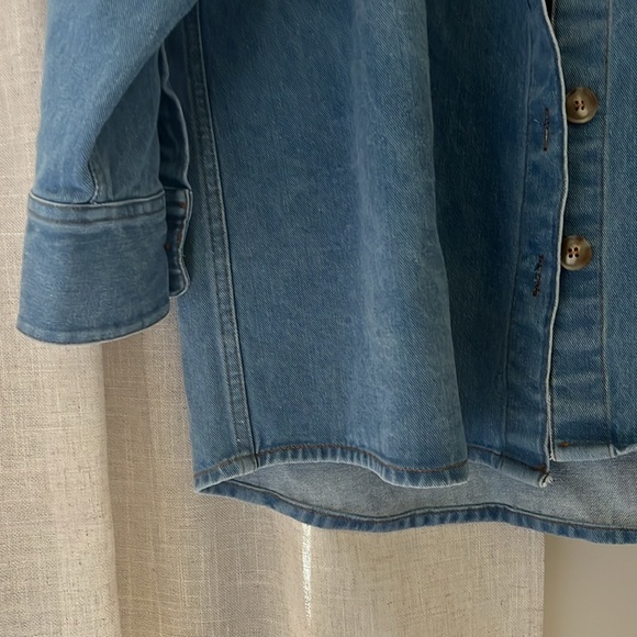 NWOT Rowie The Label Organic Cotton Denim Jacket Top - Picture 5 of 6